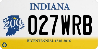 IN license plate 027WRB