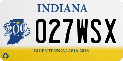 IN license plate 027WSX