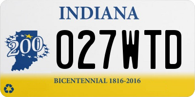 IN license plate 027WTD