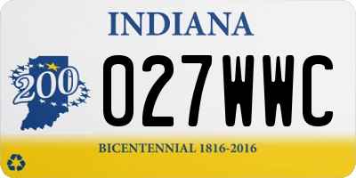 IN license plate 027WWC
