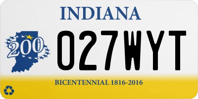 IN license plate 027WYT