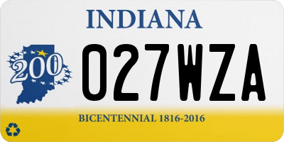 IN license plate 027WZA