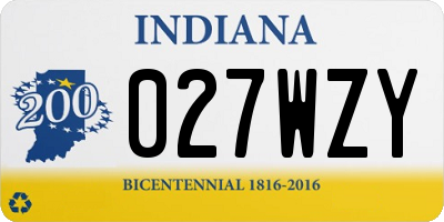 IN license plate 027WZY