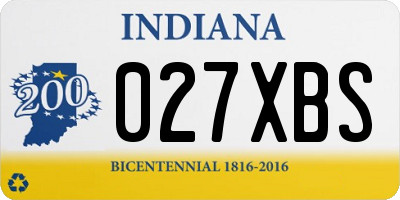 IN license plate 027XBS