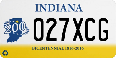 IN license plate 027XCG