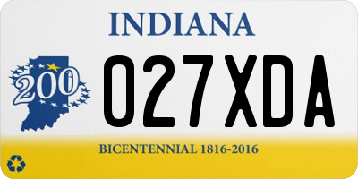 IN license plate 027XDA