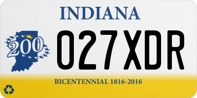 IN license plate 027XDR