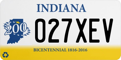 IN license plate 027XEV