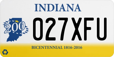 IN license plate 027XFU