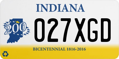IN license plate 027XGD