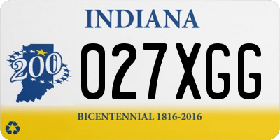 IN license plate 027XGG