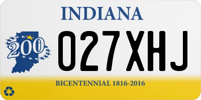 IN license plate 027XHJ
