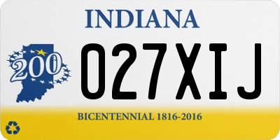 IN license plate 027XIJ