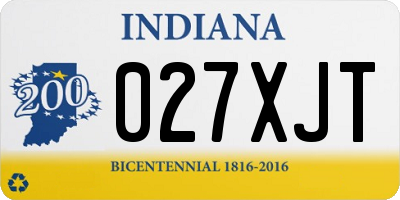 IN license plate 027XJT