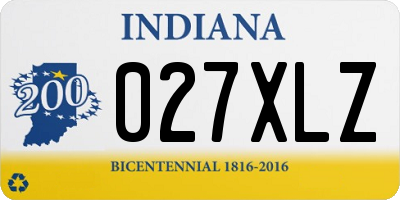 IN license plate 027XLZ