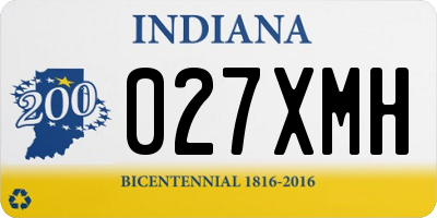 IN license plate 027XMH