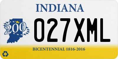IN license plate 027XML