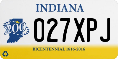 IN license plate 027XPJ