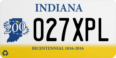 IN license plate 027XPL