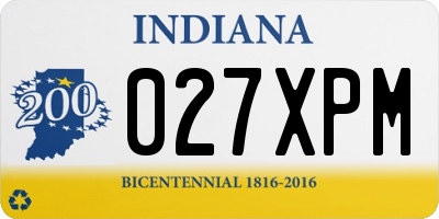 IN license plate 027XPM