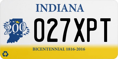 IN license plate 027XPT