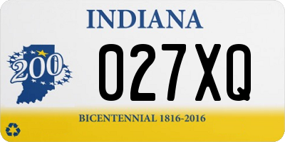 IN license plate 027XQ