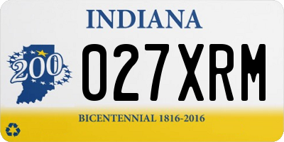 IN license plate 027XRM