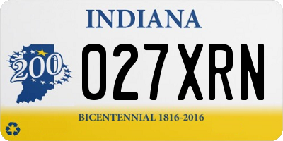 IN license plate 027XRN