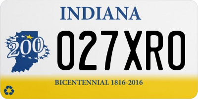 IN license plate 027XRO