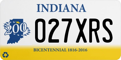 IN license plate 027XRS