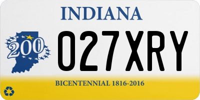 IN license plate 027XRY