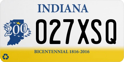 IN license plate 027XSQ