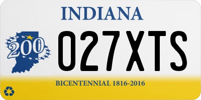 IN license plate 027XTS