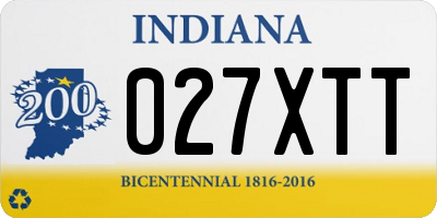 IN license plate 027XTT