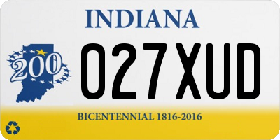 IN license plate 027XUD