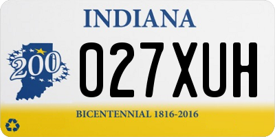IN license plate 027XUH