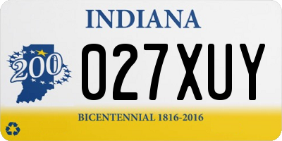 IN license plate 027XUY