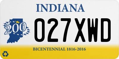 IN license plate 027XWD