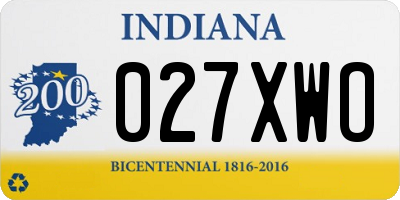 IN license plate 027XWO