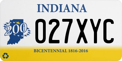 IN license plate 027XYC