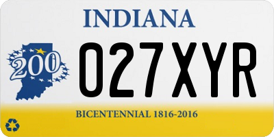IN license plate 027XYR