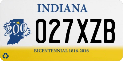 IN license plate 027XZB