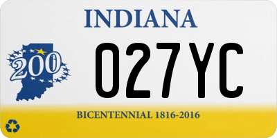 IN license plate 027YC