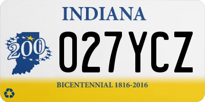 IN license plate 027YCZ