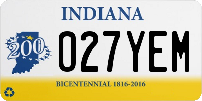IN license plate 027YEM