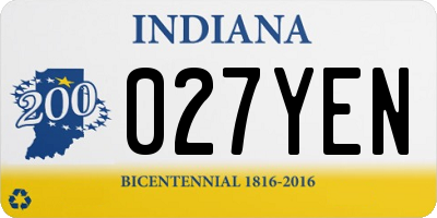 IN license plate 027YEN