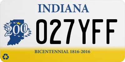 IN license plate 027YFF