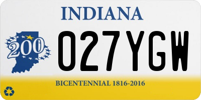 IN license plate 027YGW