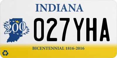 IN license plate 027YHA