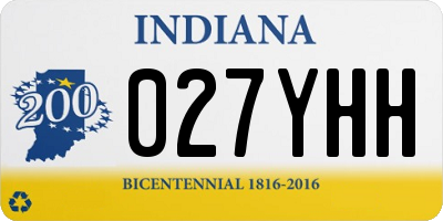 IN license plate 027YHH
